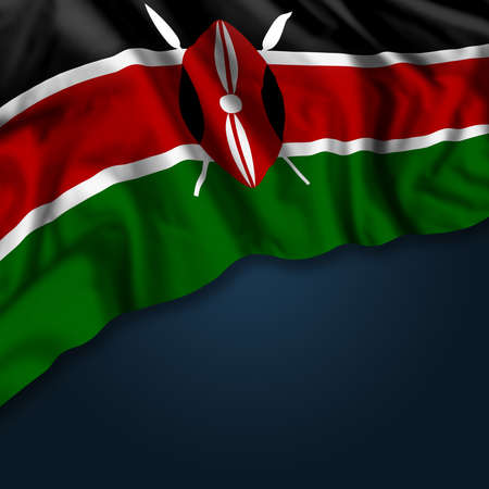 Kenya independence day greetings card with flag and text. National holidayの写真素材