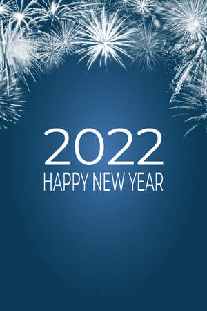 Greeting card Happy New Year 2022 Holiday banner illustrationの写真素材