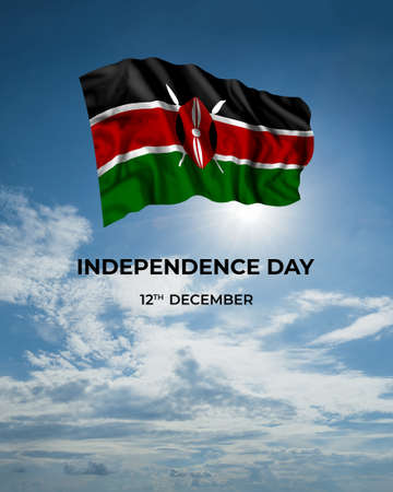 Kenya independence day card with flag. National holidayの写真素材