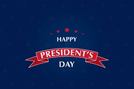 Presidents day greetings card with US flag and typography text, national holiday. Illustrationの写真素材
