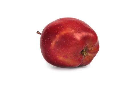 Fresh Red apple isolated on white backgroundの写真素材