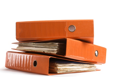 Three Ring Binders against White Background