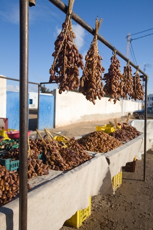 Selling dates at the market, island of Djerba, Tunisia, Africa