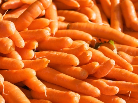 Fresh carrots at farmers market in Turkey