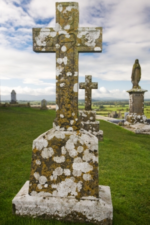 Celtic crosses at graveyard, Rock of Cashel, Irelandの写真素材