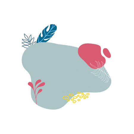 abstract trendy pastel colored frameのイラスト素材