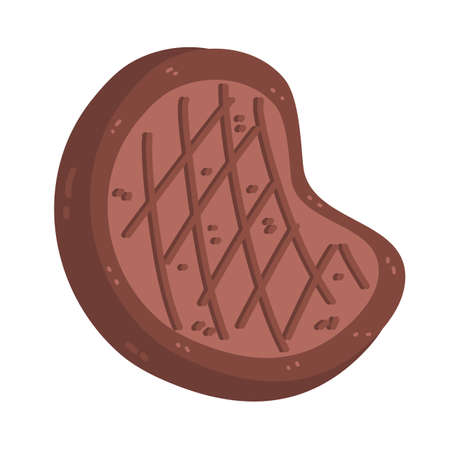 Barbecue in flat designのイラスト素材