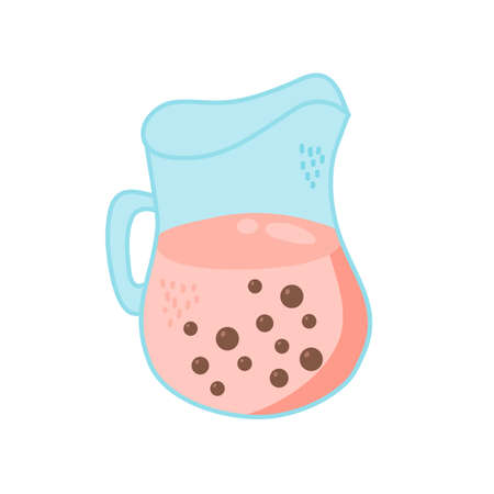 Fresh boba coffee or bubbleteaのイラスト素材