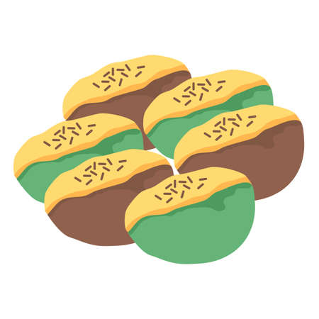 Traditional Cake of Indonesia Kue Pukisのイラスト素材