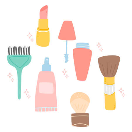 Set of cosmeticsのイラスト素材