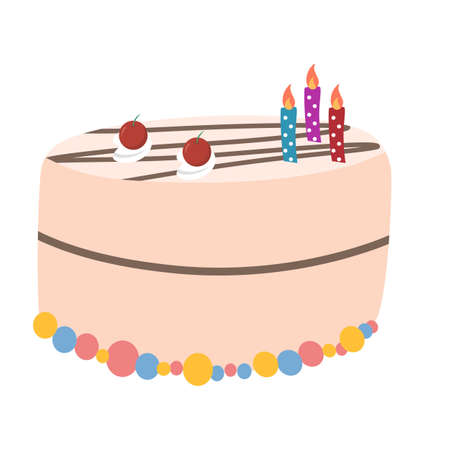 Hand drawn birthday cake
