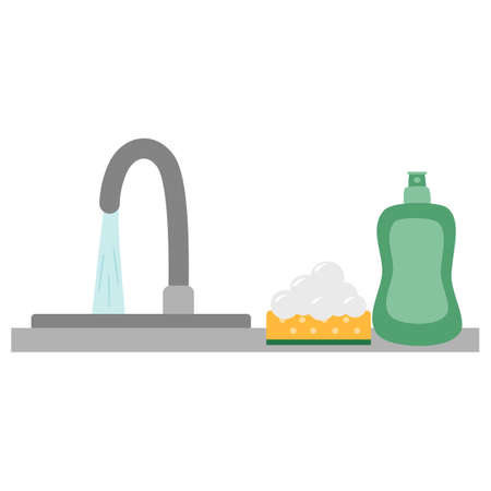 clean washed dishesのイラスト素材