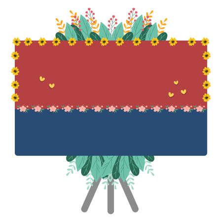 flower and leaves backgroundのイラスト素材