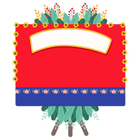 Flower borderのイラスト素材