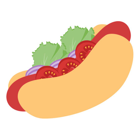 Hot dog fast foodのイラスト素材