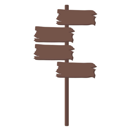 blank wooden signboardsのイラスト素材