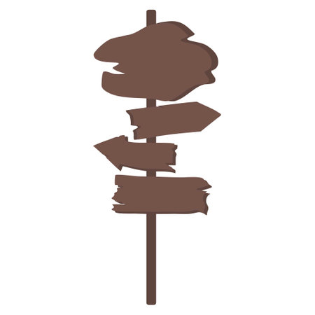 Wooden signboards designのイラスト素材