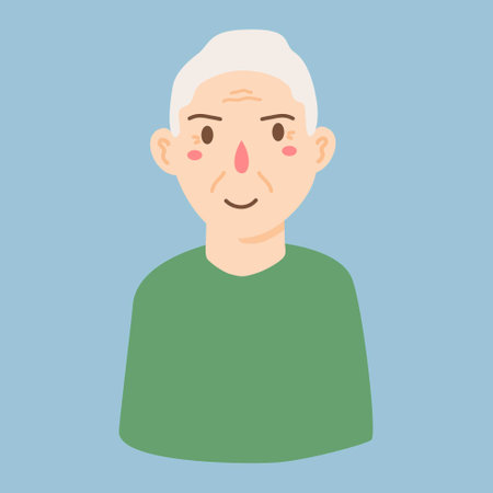 cartoon elderly manのイラスト素材
