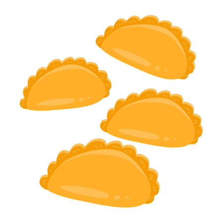 american food empanadasのイラスト素材