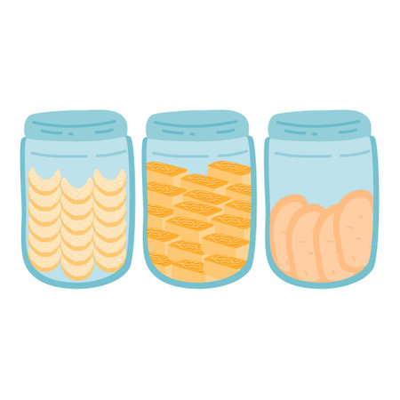 cake in jar for eid mubarakのイラスト素材