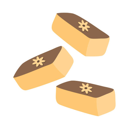 kastangel chocolate cookie to celebrate Eid al Fitrのイラスト素材