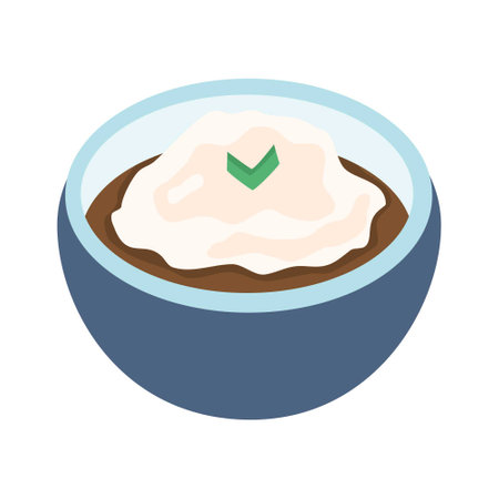 Indonesian Style Porridge. Bubur Sumsumのイラスト素材