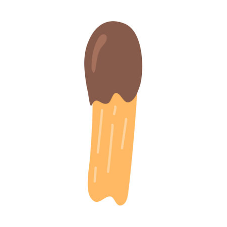 churros and chocolate sauceのイラスト素材