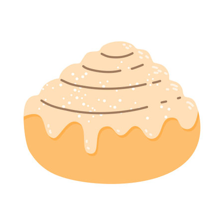 Cinnamon rolls with sugarのイラスト素材