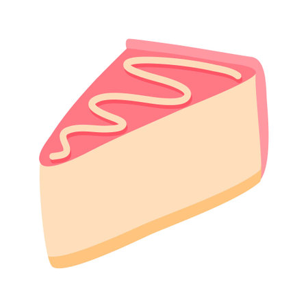 slice of new york cheesecakeのイラスト素材