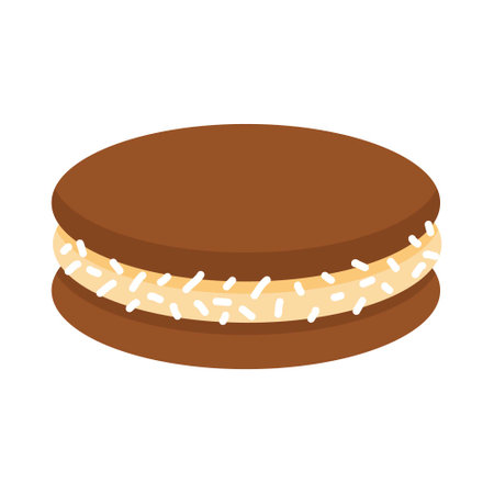 hand drawn alfajor illustrationのイラスト素材