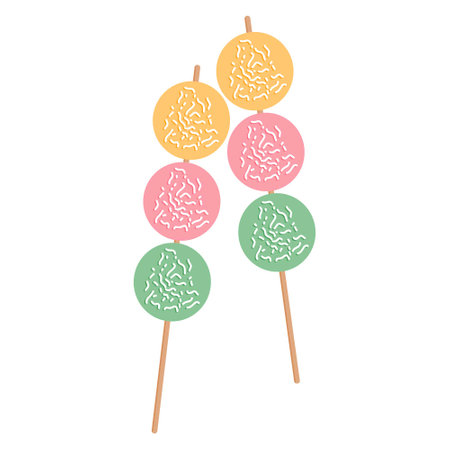 delicious cenil klanting traditional indonesian foodのイラスト素材