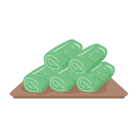 Kue Dadar Gulung is traditional cakeのイラスト素材
