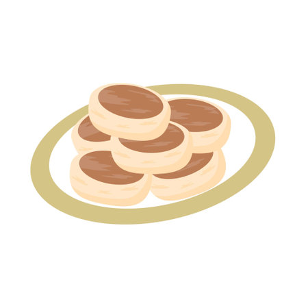 Wingko babat is a traditional Indonesian food made from young coconutのイラスト素材