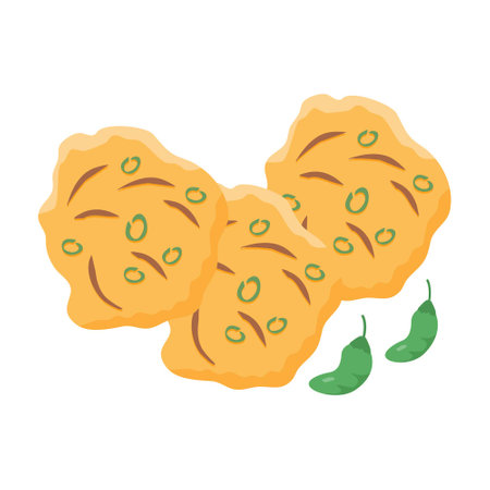 Bakwan sayur or Bakwan Goreng or bala-bala or ote-oteのイラスト素材