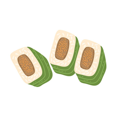 lemper arem arem indonesian traditional foodのイラスト素材