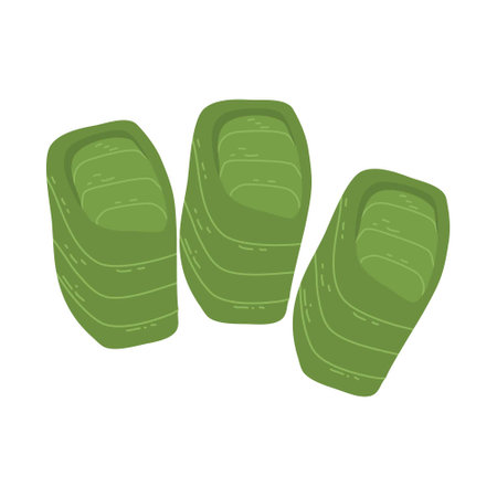 lemper traditional food snack dessert with sticky riceのイラスト素材