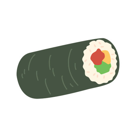 korean food kimbap bibimbapのイラスト素材