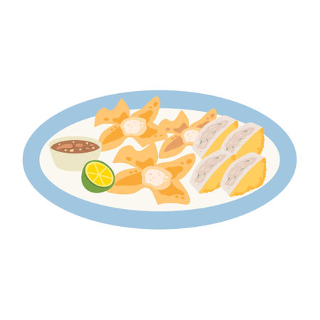 indonesian food batagorのイラスト素材