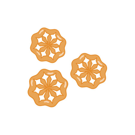 kembang goyang cookies snack eid fitrのイラスト素材