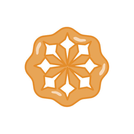 kembang goyang cookies snack eid fitr illustrationのイラスト素材