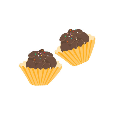 corn flake chocolate cookies snack eid fitrのイラスト素材