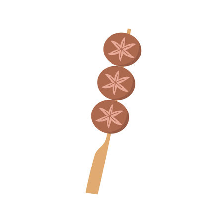 yakitori japanese food illustrationのイラスト素材