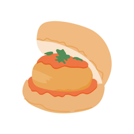 vada pav indian foodのイラスト素材