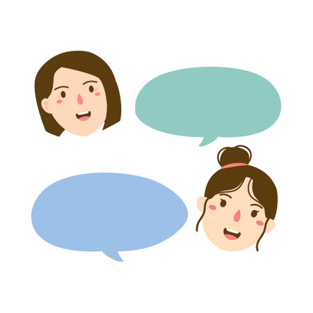cute speech bubbleのイラスト素材