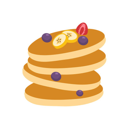 cranberries pancake pastry cookingのイラスト素材