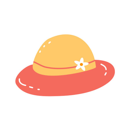 hat summer elementのイラスト素材