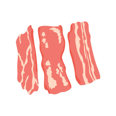 meat slice delicious korean bbq illustrationのイラスト素材