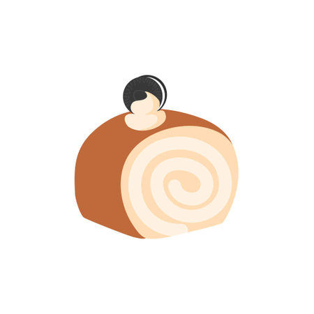swiss roll with vanilla cream