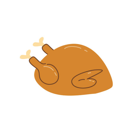 hand drawn fresh chicken meatのイラスト素材