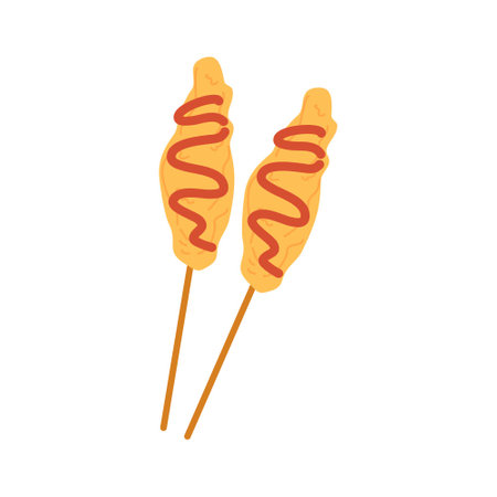 telur gulung or egg roll with sauce indonesian street foodのイラスト素材